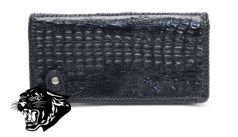 Кошелёк женский натуральная кожа крокодила (чёрный)В82 2D