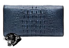 Кошелёк женский натуральная кожа крокодила (тёмно-синий)В107