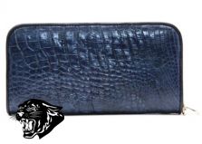 Клатч натуральная кожа крокодила (синий)В123