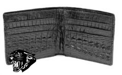 Кошелёк мужской натуральная кожа крокодила (чёрный)В132