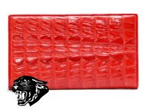 Кошелёк женский натуральная кожа крокодила (красный)В122